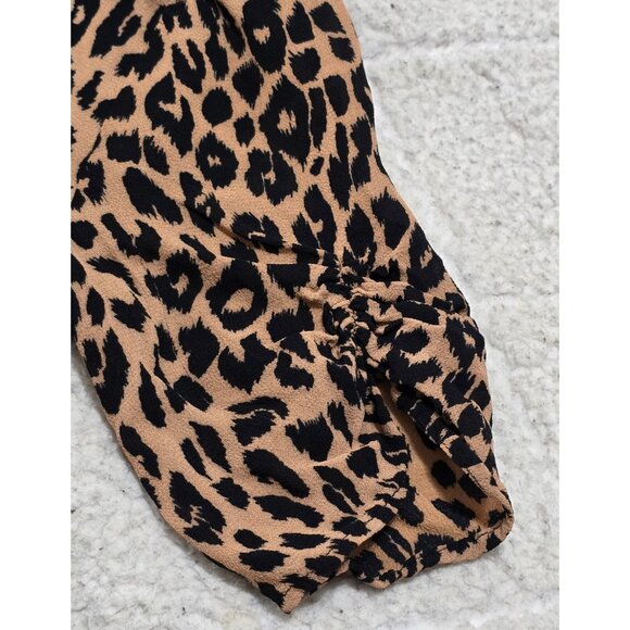 Reformation Womens Multicolor‎ Leopard Print Mini Dress Short Sleeve Size 2 - Picture 6 of 13